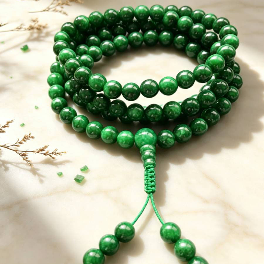Yoga Health & Fitness Center - Pulsera de cuentas de jade verde