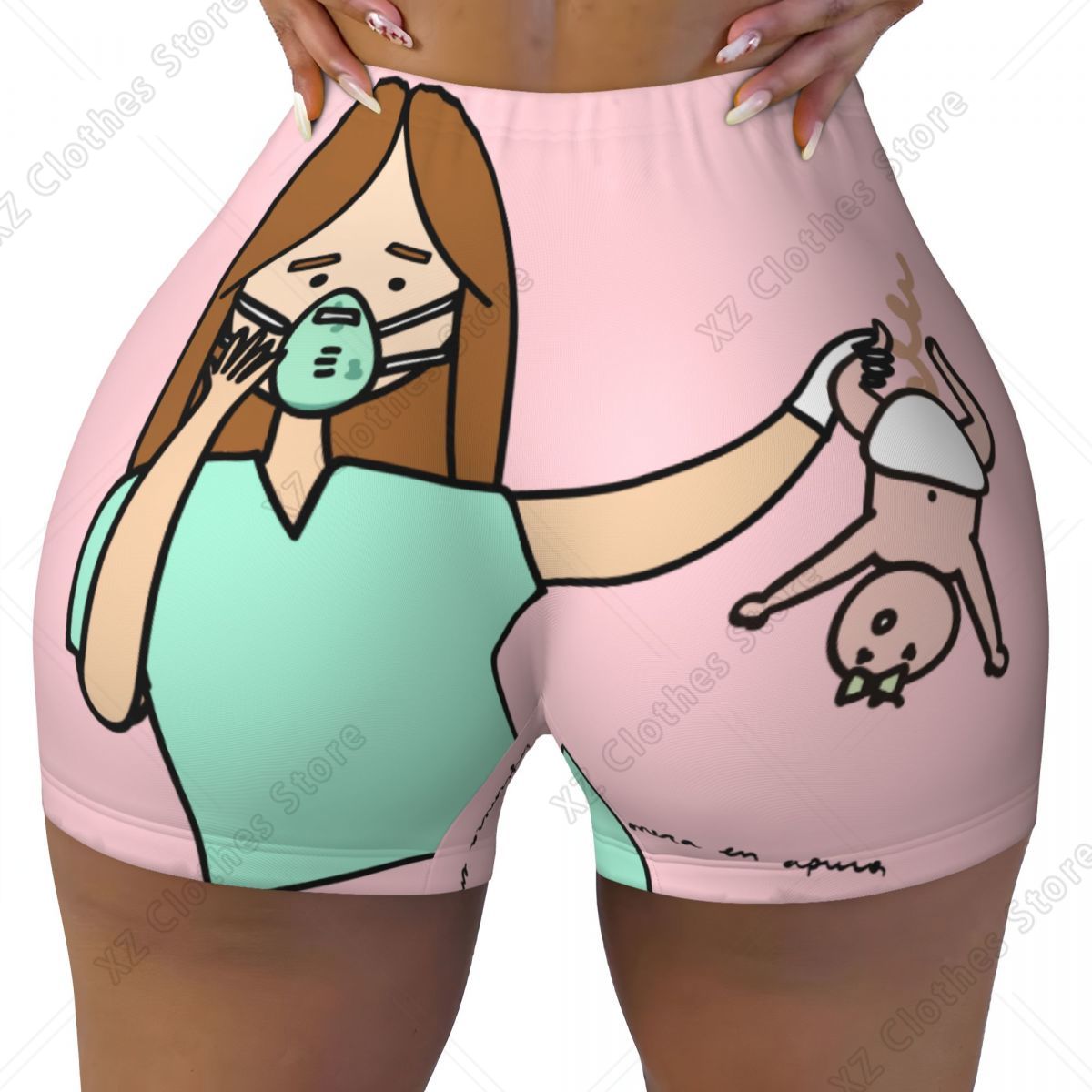 Yoga Health & Fitness Center - Shorts Deportivos Personalizados para Mujer, Enfermera