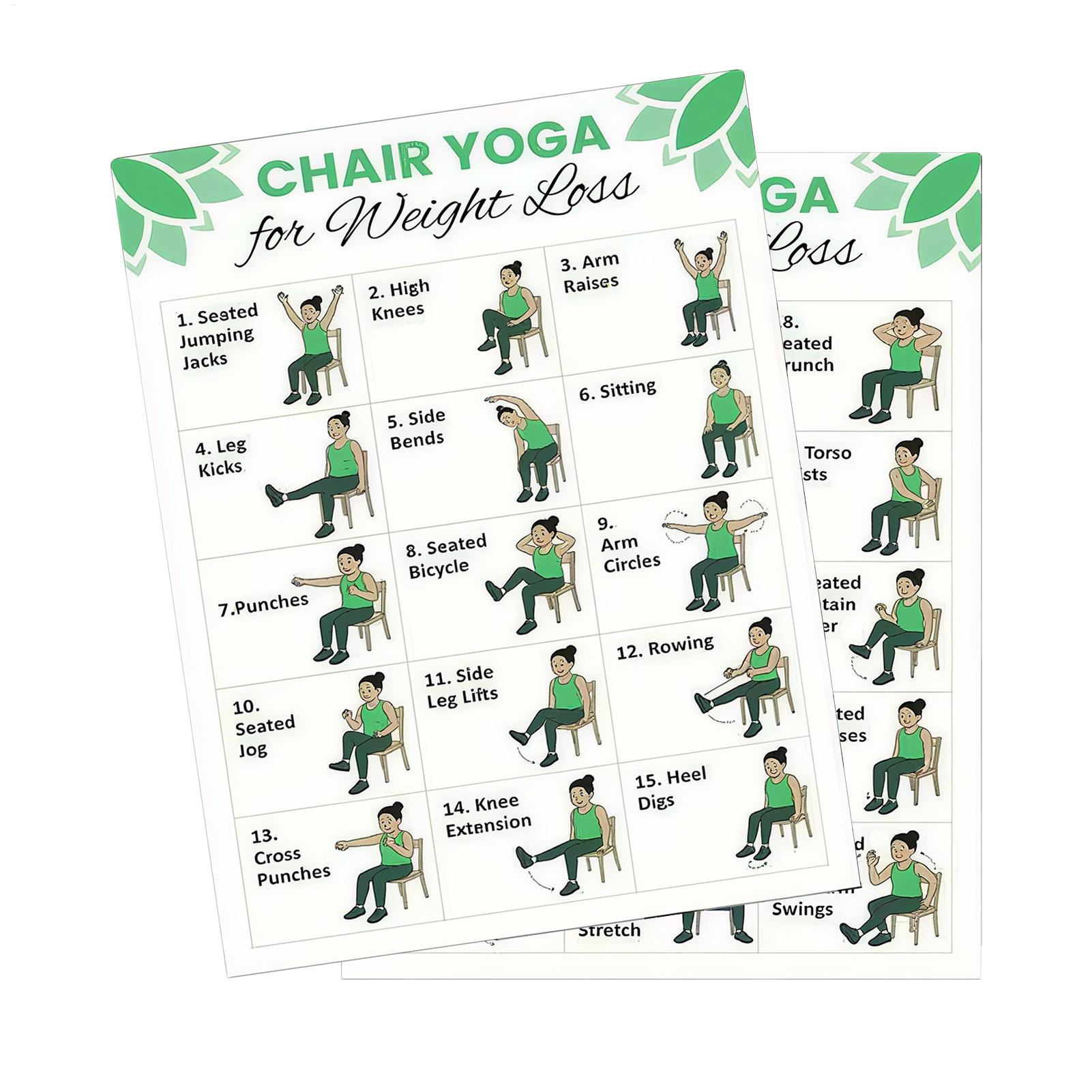 Yoga Health & Fitness Center - 2 Pósters de Yoga para Ejercicio