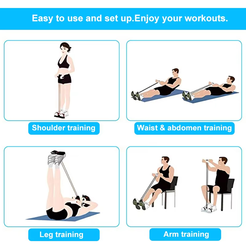 Bandas de Resistencia de 4 Tub - Yoga Pedal Puller Fitness Equipment reseña y precio