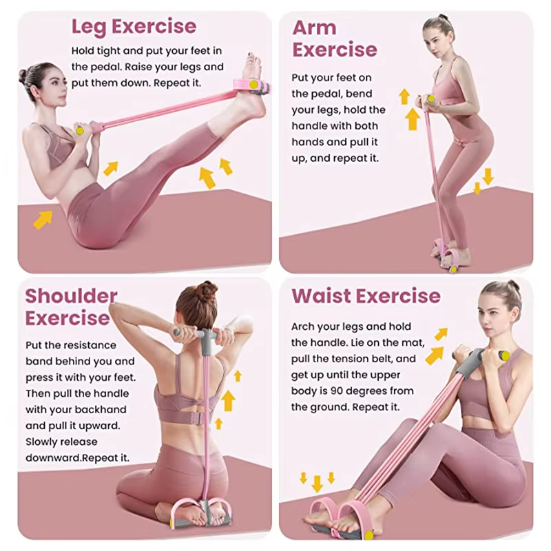 Bandas de Resistencia de 4 Tub - Yoga Pedal Puller Fitness Equipment reseña y precio