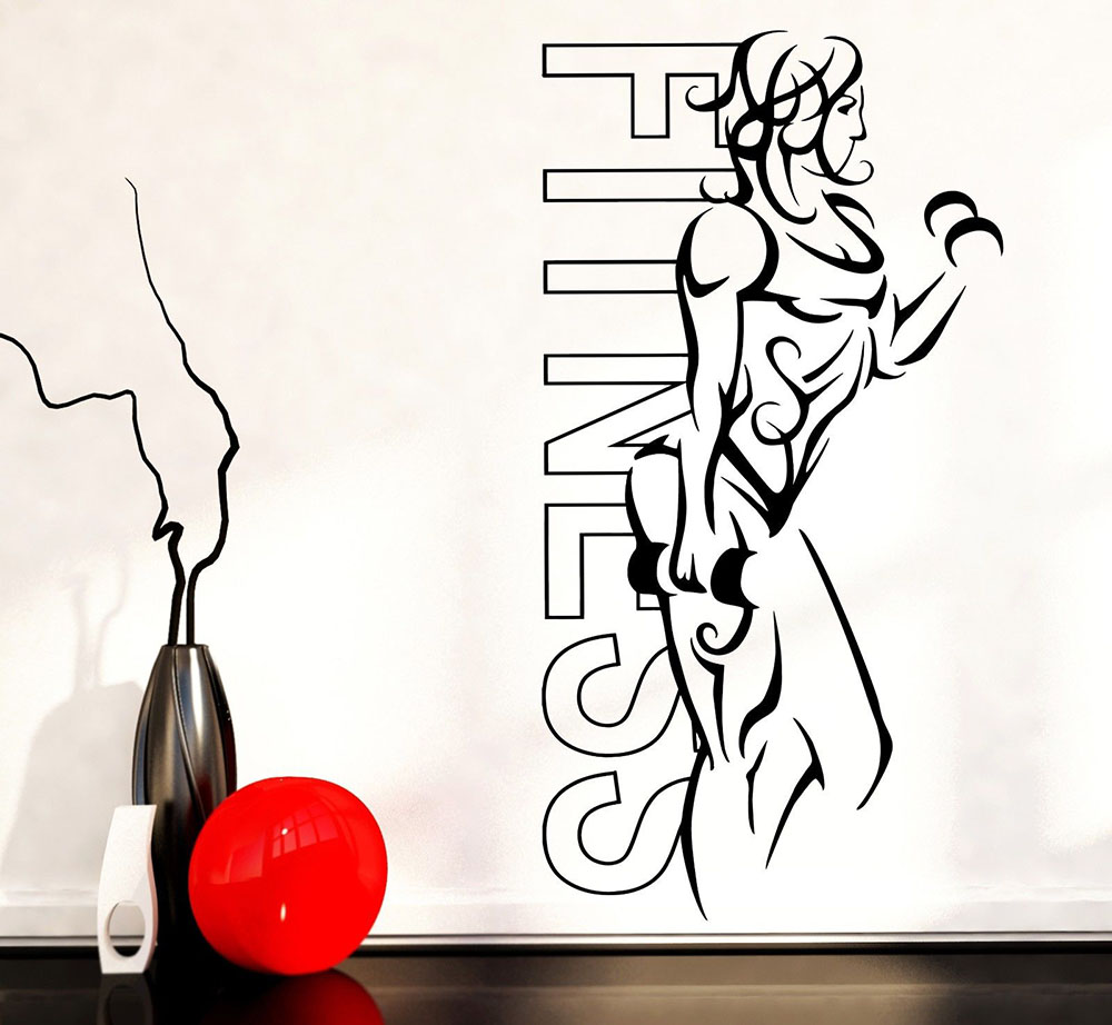Pegatinas de pared de vinilo p - Yoga Health & Fitness Center reseña y precio