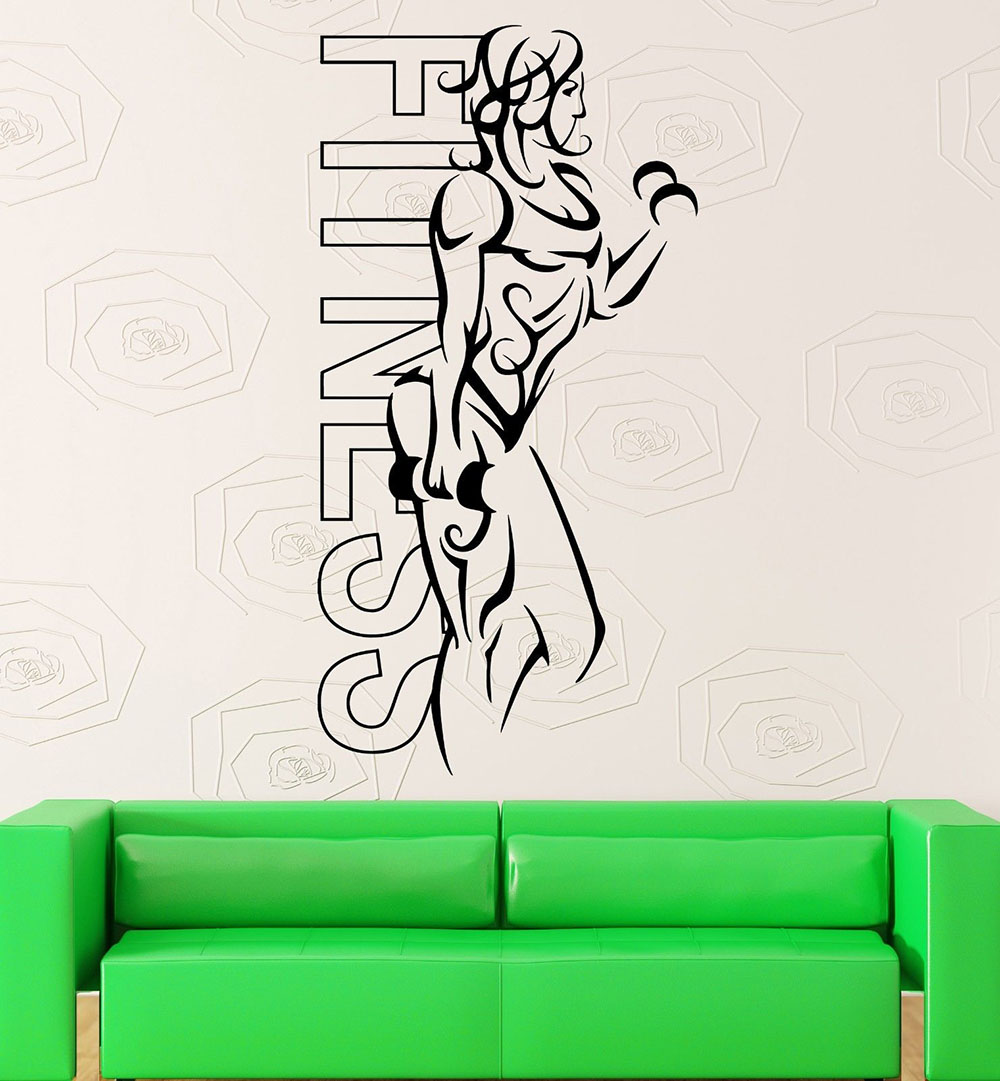 Pegatinas de pared de vinilo p - Yoga Health & Fitness Center reseña y precio