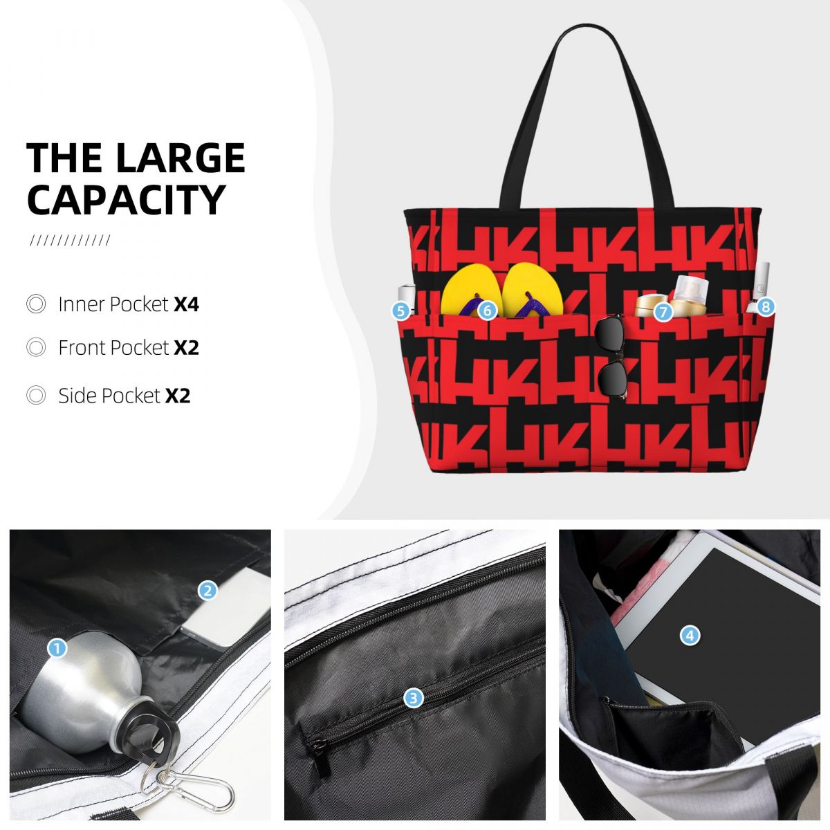 Bolso de playa con logotipo He - Yoga Fitness Hk reseña y precio