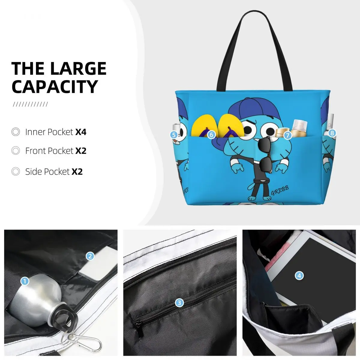 Bolso de playa de anime Gumbal - Yoga Fitness World reseña y precio