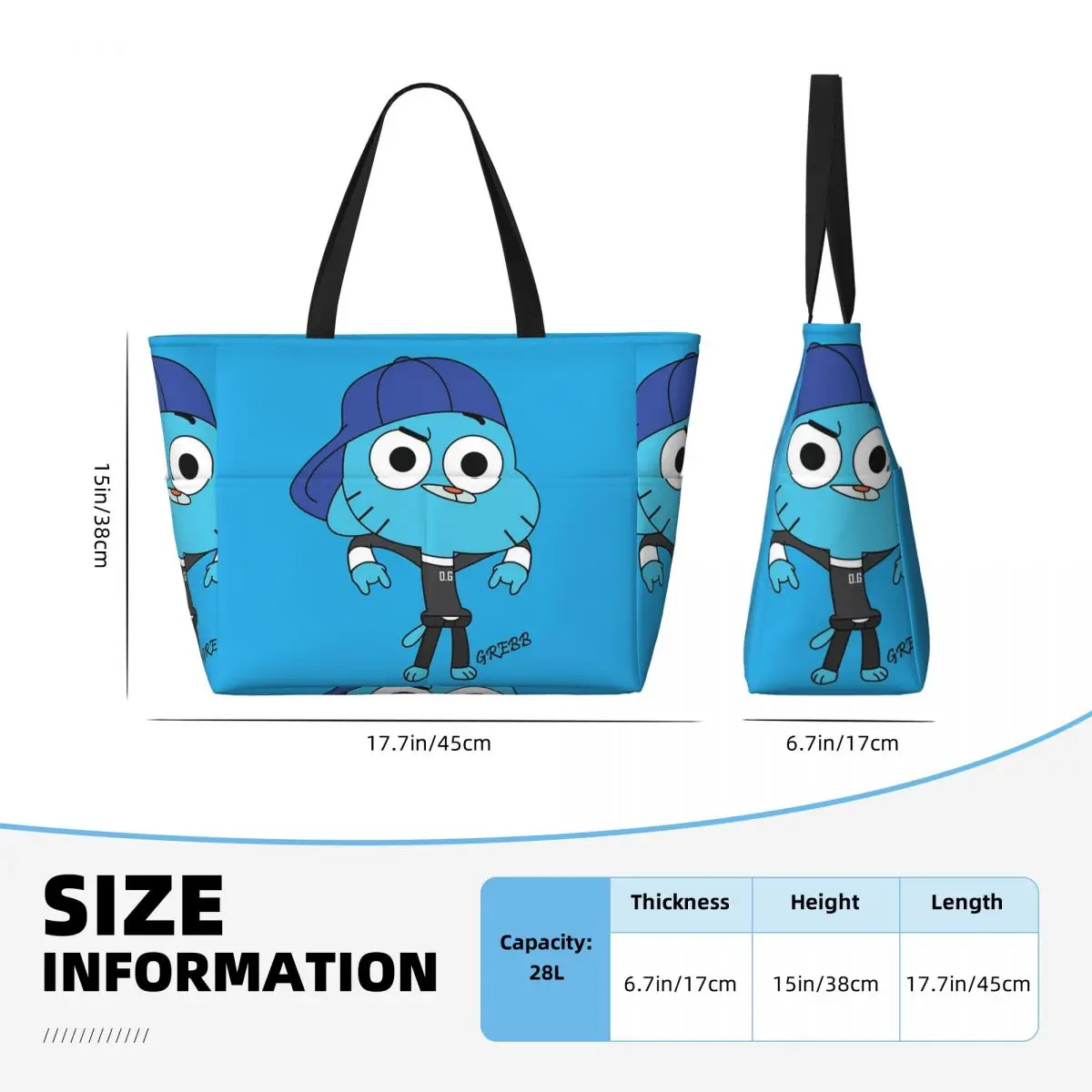 Bolso de playa de anime Gumbal - Yoga Fitness World reseña y precio